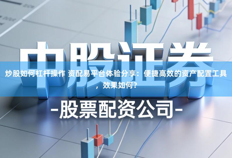 炒股如何杠杆操作 资配易平台体验分享：便捷高效的资产配置工具，效果如何？